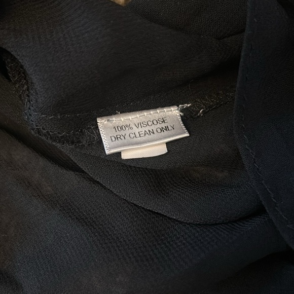 Vintage Collection Black Asymmetrical Blouse W/ Red + Gold Beading Size Medium - Picture 7 of 8